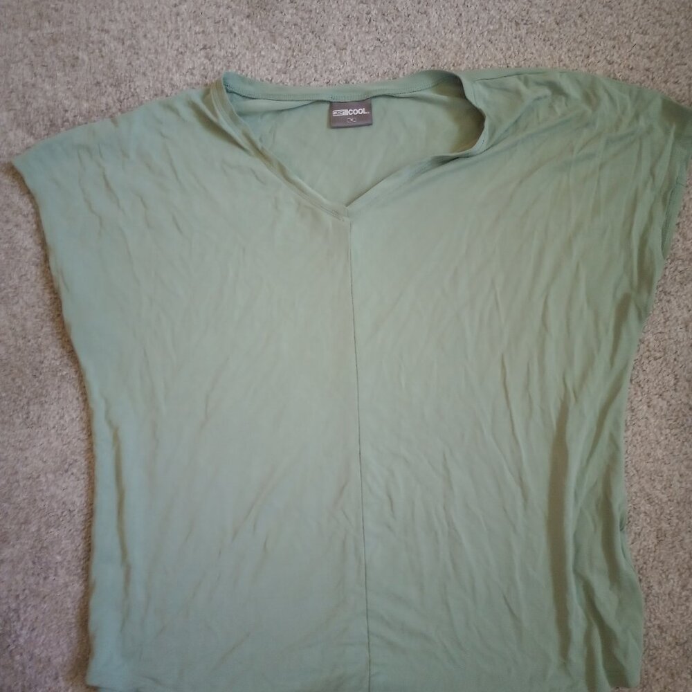 Sage green athletic shirt